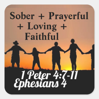 Sunday School Life Verse Square Sticker