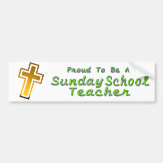 SUNDAY SCHOOL TEACHER BS LT BUMPER STICKER