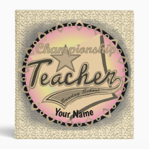 Sunday School Teacher custom Binder