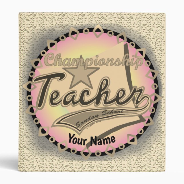Sunday School Teacher custom Binder (Front)