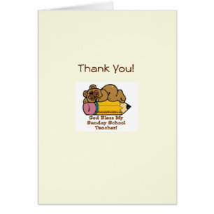 Sunday School Teacher Thank You Card