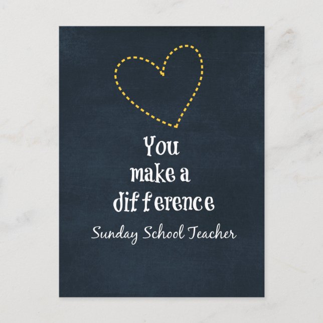 Sunday School Teachers Postcard (Front)