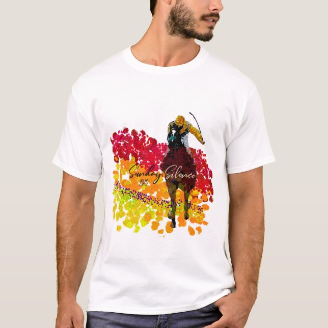 Sunday Silence 1989 Champion Racehorse T-Shirt (Front)