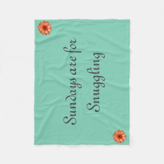 Sunday Snuggles Fleece Blanket