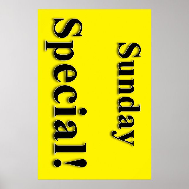 Sunday Special Beauty Salon Poster (Front)