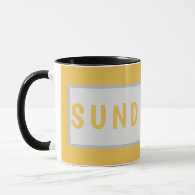 Sunday Today – Minimal Coffee Mug Design (Left)