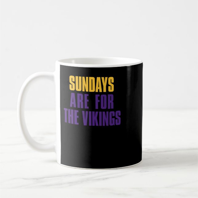 Sundays are for The Vikings, Minnesota Football  Coffee Mug (Left)