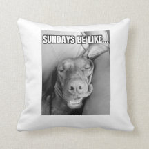 Sundays Be Like Vizsla Pillow