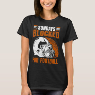 Sundays Blocked For Football American For Men Kids T-Shirt
