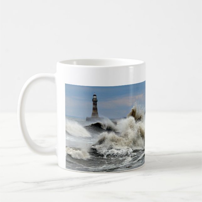 Sunderland - Roker Pier & Lighthouse Coffee Mug (Left)