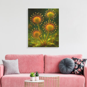 Sundew: Toxic Elegance Impressionist Art Canvas Print