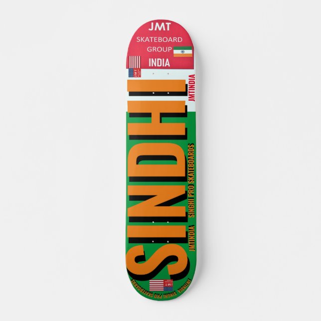 SUNDHI  JMT INDIA 7 3/4" Skateboard Deck (Front)
