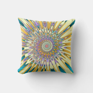 Sundial Fractal Throw Pillow
