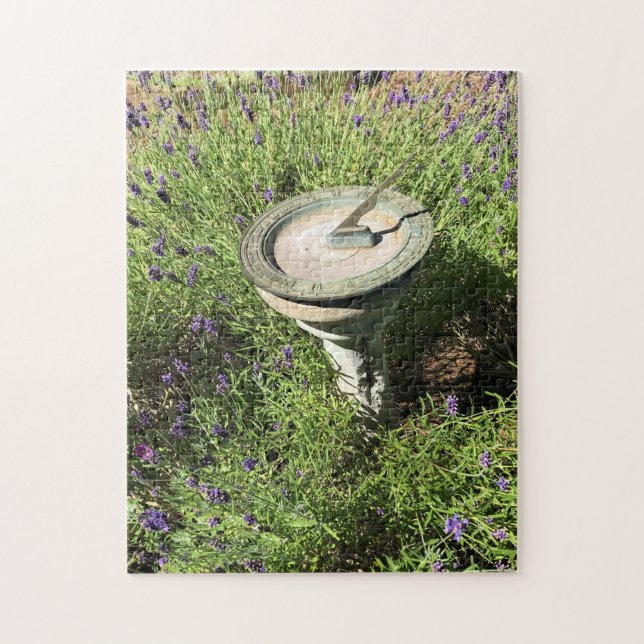 Sundial in Lavender Jigsaw Puzzle (Vertical)