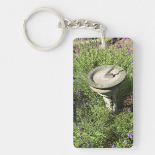 Sundial in Lavender Keychain