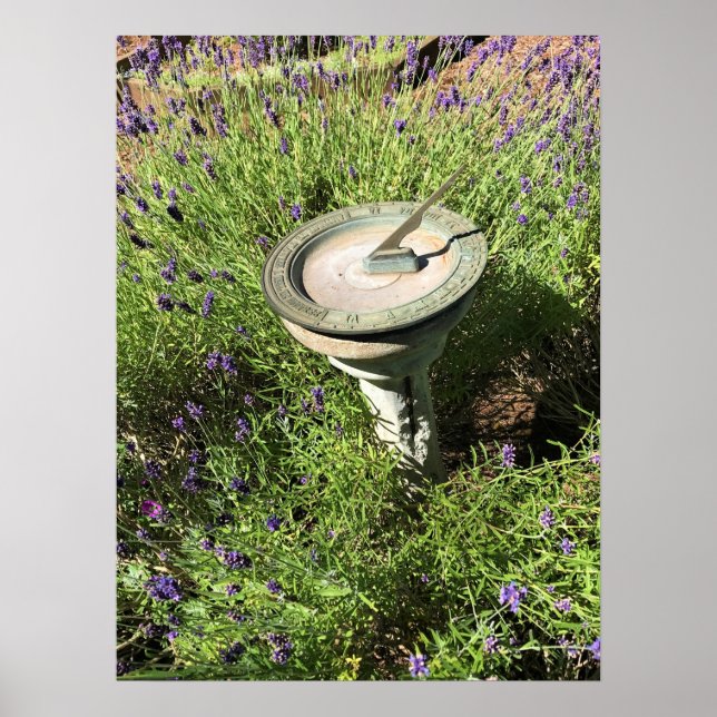 Sundial in Lavender Poster (Front)