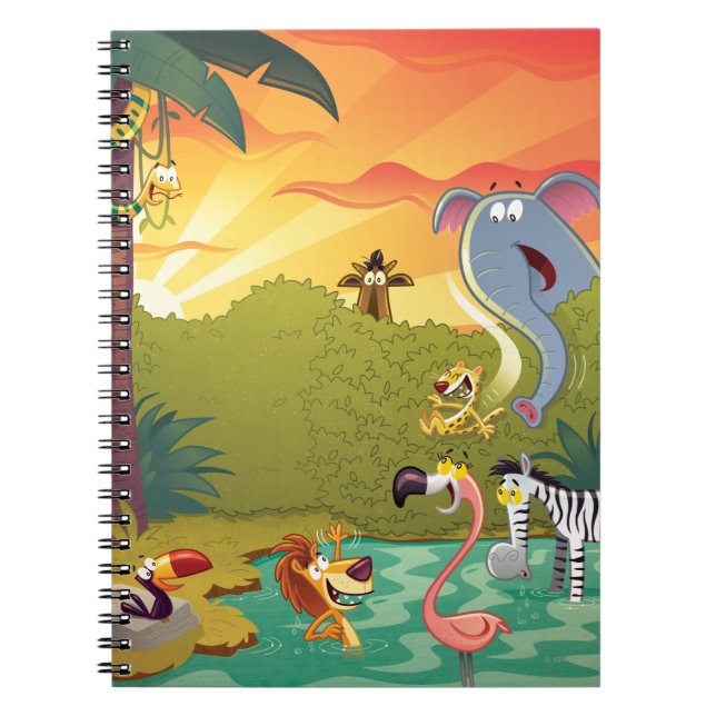 Sundown At The Water Hole Notebook (Front)