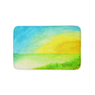 "Sundown Borderline" Bath Mat
