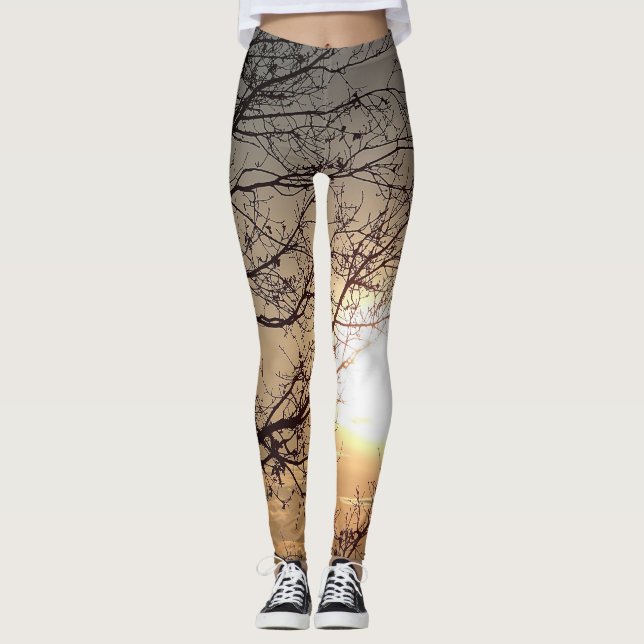 Sundown in a tree leggings (Front)