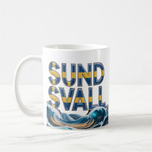Sundsvall Artistic Ocean Waves Ceramic Mug