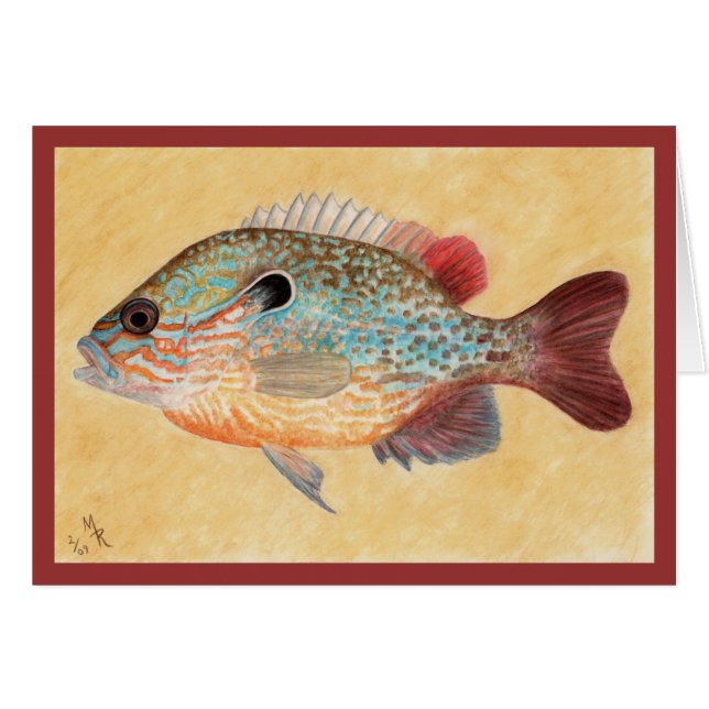 Sunfish Painting Art Card (Front Horizontal)