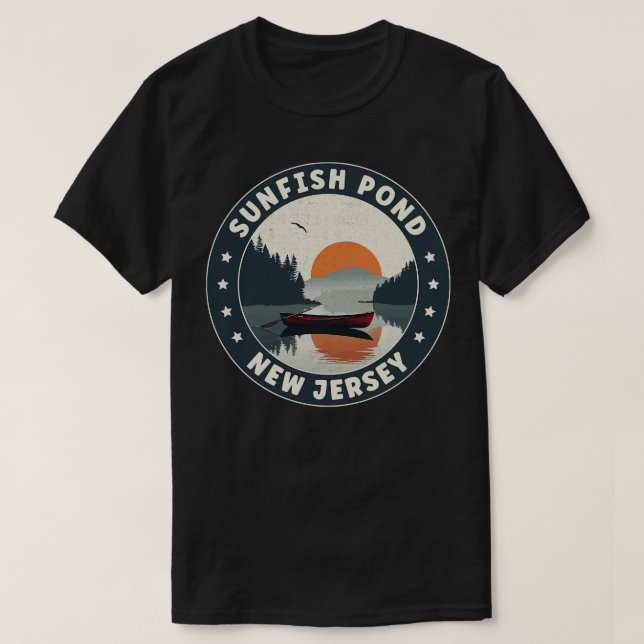 Sunfish Pond New Jersey Sunset T-Shirt (Design Front)