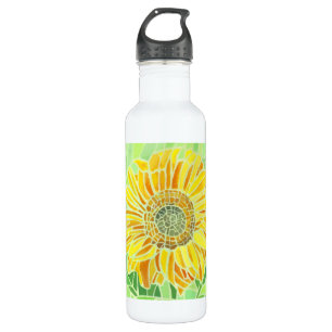 Sunfloower Mosaic Design  Bottle