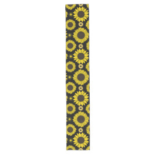 Sunflower 03.b Black BG Long Table Runner