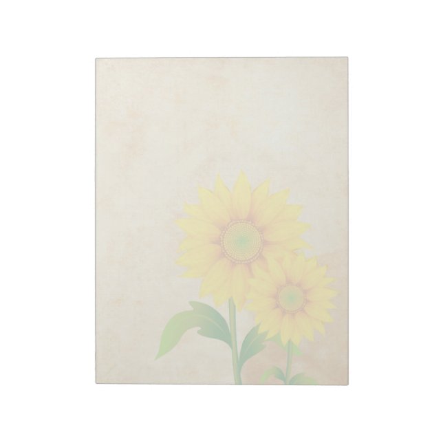 Sunflower - 11" x 8.5" 40 Sheet Notepad (Rotated)