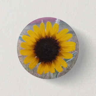 Sunflower 1 Inch Round Button