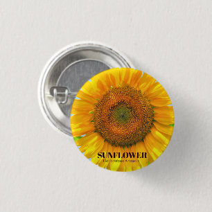 sunflower 1 inch round button