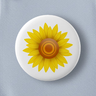 Sunflower 2 Inch Round Button