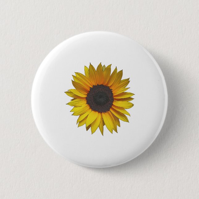 Sunflower 2 Inch Round Button (Front)