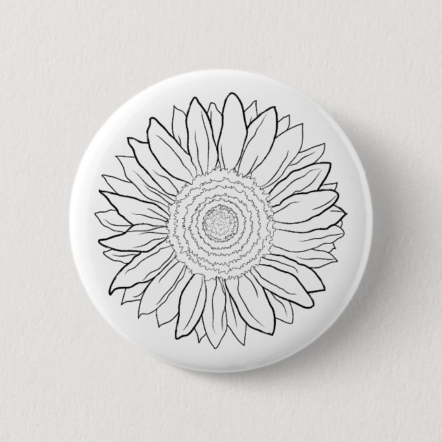 sunflower 2 inch round button (Front)