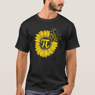 Sunflower 3 14 Pi Number Symbol 100th day of Schoo T-Shirt