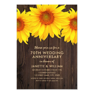 sunflower_70th_wedding_anniversary_rustic_wood_card rf722aa9ac5404b0e8c21d083504e7c08_zkrqe_324