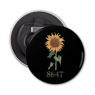 Sunflower 8647 86 47 Subtle Anti Trump Floral Boho Bottle Opener