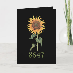 Sunflower 8647 86 47 Subtle Anti Trump Floral Boho Card