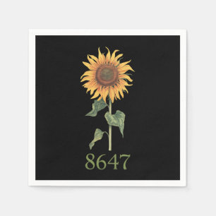 Sunflower 8647 86 47 Subtle Anti Trump Floral Boho Napkin