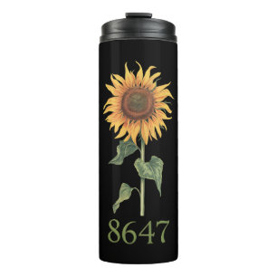 Sunflower 8647 86 47 Subtle Anti Trump Floral Boho Thermal Tumbler