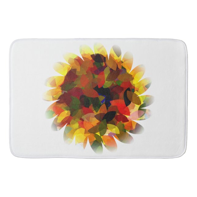 SUNFLOWER ABSTRACT BATH MAT (Front)