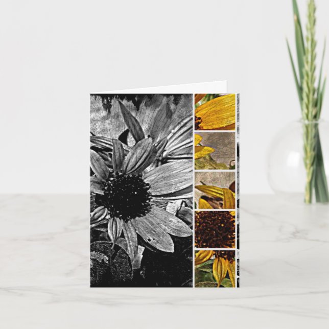 Sunflower Abstract Card (Front)