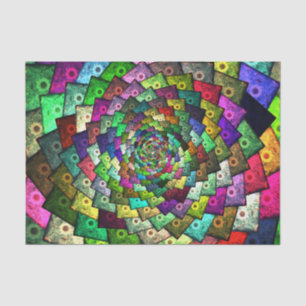 Sunflower Abstract Floral Colourful Pop Art Design Tissue Paper