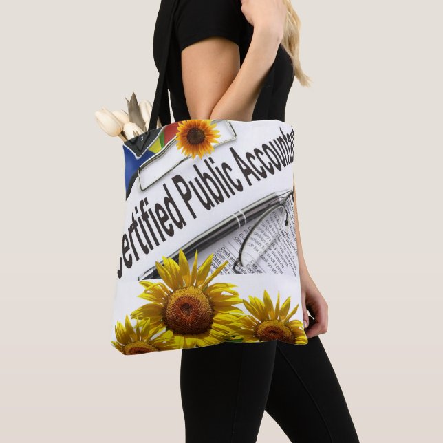 Sunflower Accountant Tote (Close Up)