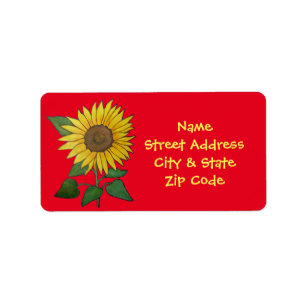 Sunflower Address Label