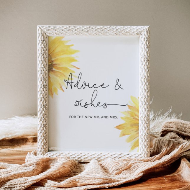 Sunflower advice and wishes for Newlyweds Poster (Creator Uploaded)