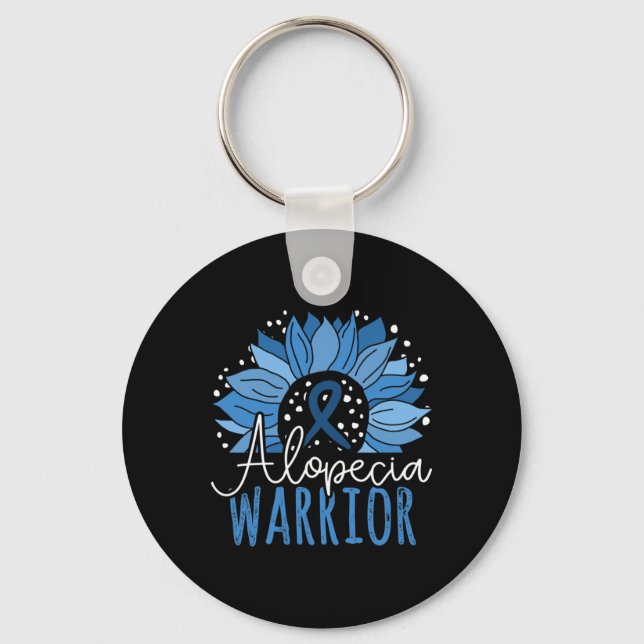 Sunflower Alopecia Warrior1 Keychain (Front)