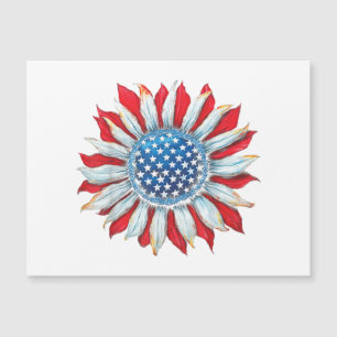 Sunflower American Flag 4th of July Women Men Meri