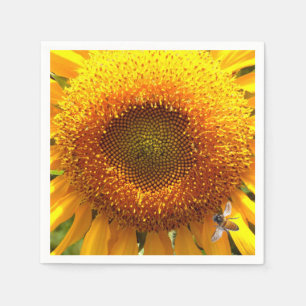 Sunflower and Bee Napkin