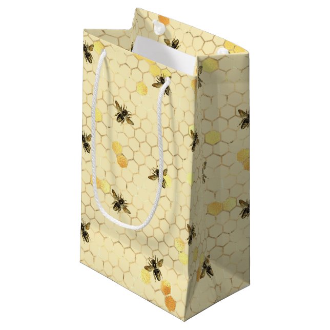 Sunflower and Bee Series Design Four Small Gift Bag (Front Angled)